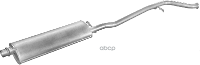 Глушитель Средн Часть Peugeot: 406 95-04, 406 Break 99-04, 406 Купе 99-04 Polmostrow арт. 19.192
