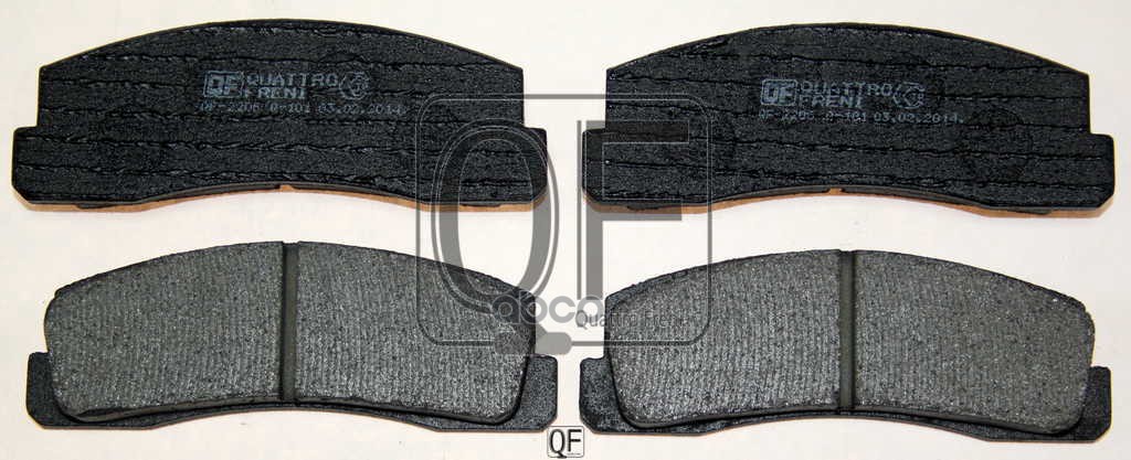 Колодки тормозные дисковые передние к-т LADA 2121 Нива   2123 Chevrolet Niva QUATTRO FRENI арт. qf22060160