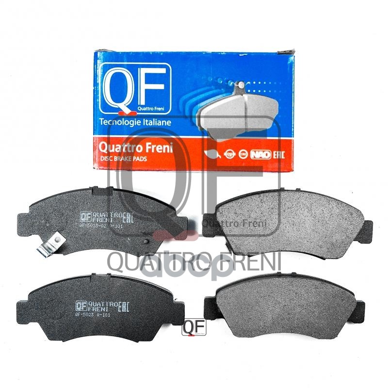 Колодки тормозные дисковые передние к-т с механическим датчиком износа QUATTRO FRENI арт. qf502302