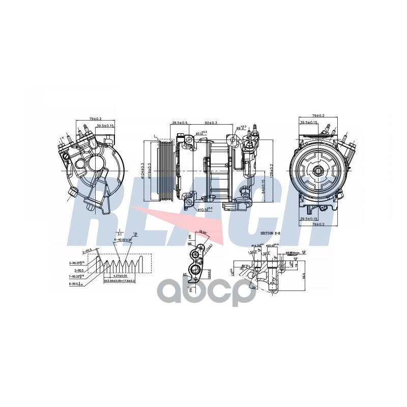 Компрессор Кондиционера REACH арт. 74-20369