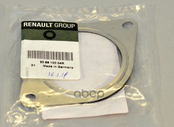 Прокладка трубы глушителя (МЕТ) RENAULT 2069 100 04R RENAULT арт. 2069 100 04R