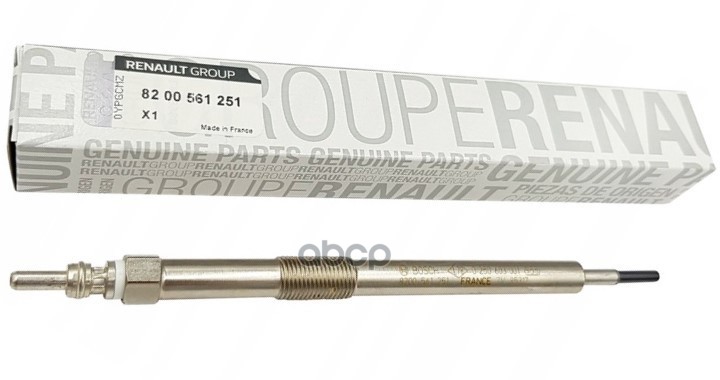 Свеча накаливания (дизель) RENAULT 8200 561 251 RENAULT арт. 8200 561 251