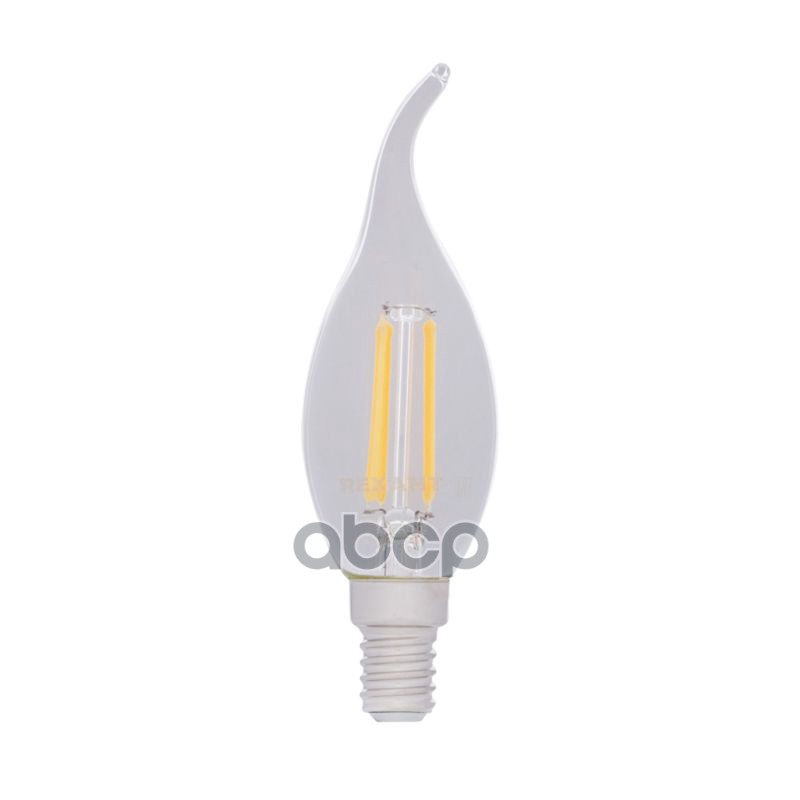 Лампа Филаментная Rexant Свеча На Ветру Cn37 7.5 Вт 600 Лм 2700K E14 Диммируемая, Прозрачная Колба Rexant 604105 REXANT арт. ...