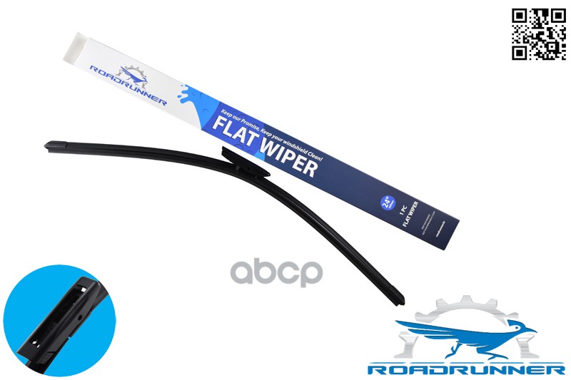 Щетка Стеклоочистителя Бескаркасная 600 Мм Rr-600-F-F ROADRUNNER арт. RR-600-F-F