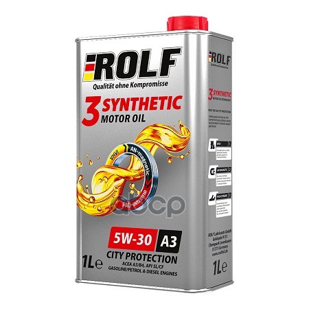 ROLF Масло Моторное Rolf 3-Synthetic 5W-30 1Л 322550