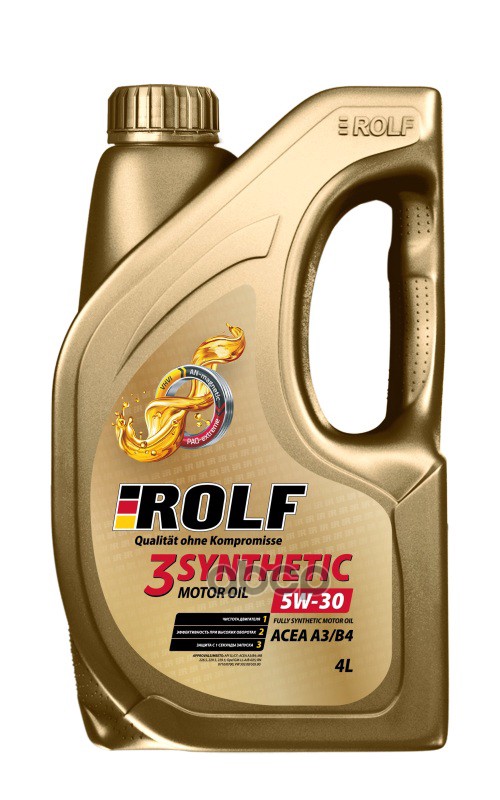 ROLF Масло Моторное Rolf 3-Synthetic 5W-30 A3/B4 4 Л 322733