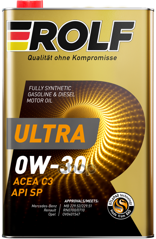ROLF Масло моторное синтетическое Ultra 0W30 SP, C3 1л