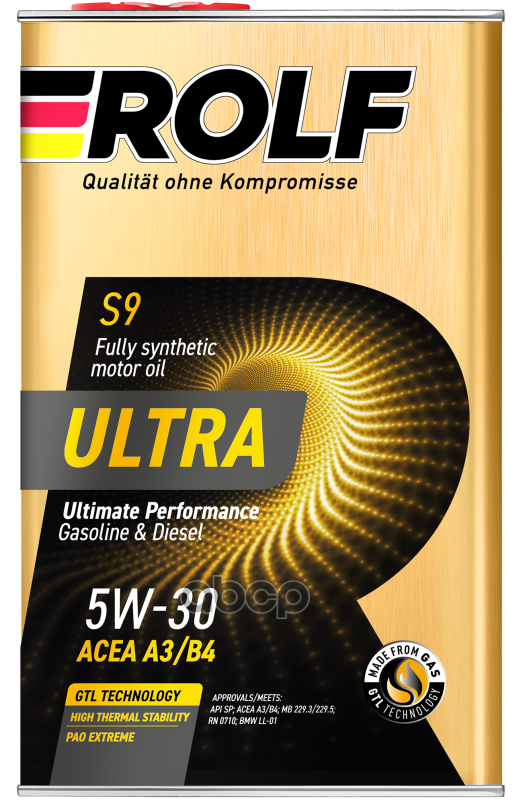 ROLF Масло моторное синтетическое Ultra 5W30 SP, A3/B4 1л