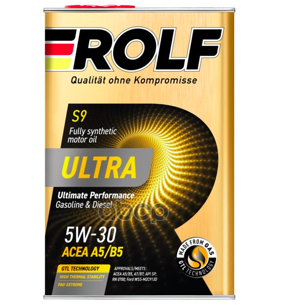 ROLF Масло моторное синтетическое Ultra 5W30 SP, A5/B5 4л