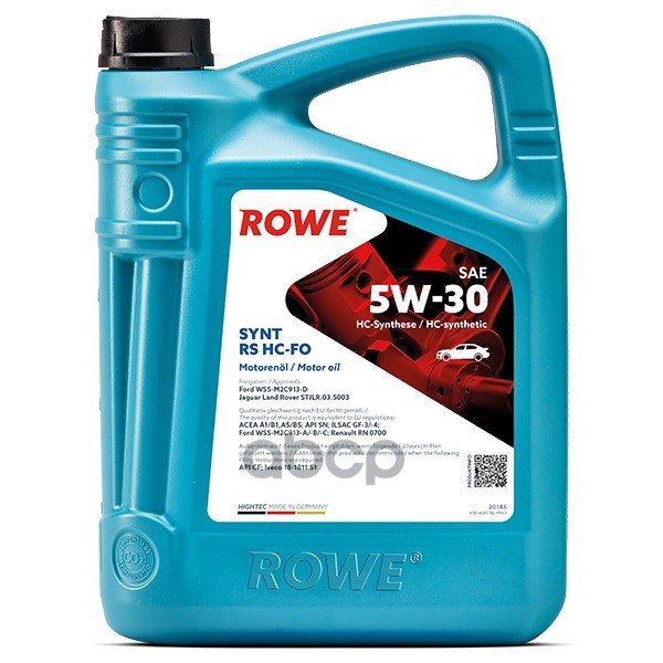 ROWE Масло Моторное Hightec Synt Rs 5W-30 Hc-Fo (5Л)   Rowe 20146005099