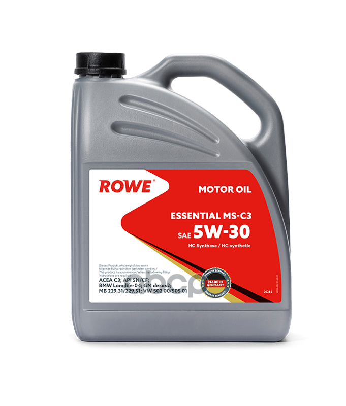 ROWE Масло Rowe 5/30 Essential Ms-C3 Sn/Cf, C3 Синтетическое 5 Л 203645952A