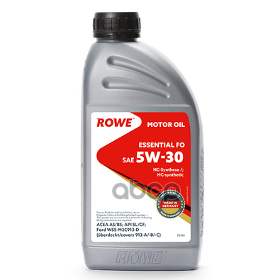 ROWE Моторное Масло Rowe Essential Sae 5W-30 Fo 1L 20366-177-2A, Rowe, 203661772A
