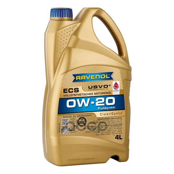 Масло моторное ECS EcoSynth SAE 0W-20 (4л) Ravenol арт. 4014835718593