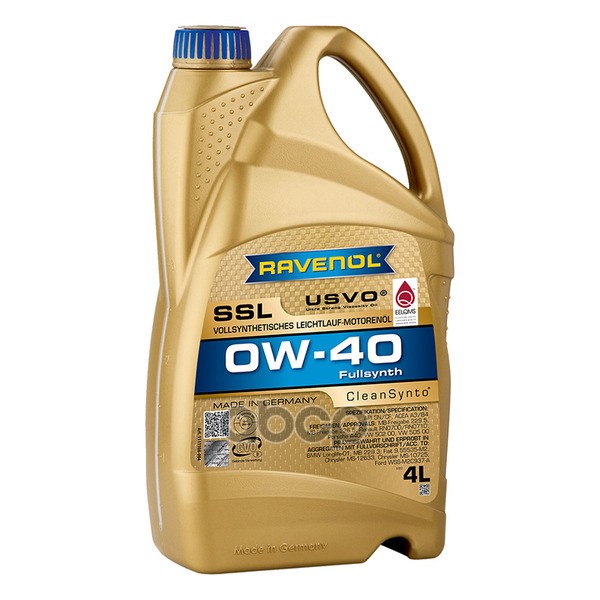 Ravenol Моторное масло RAVENOL SUPER SYNTHETIK OIL SSL 0W-40 4л (111110800401999) 4014835718791