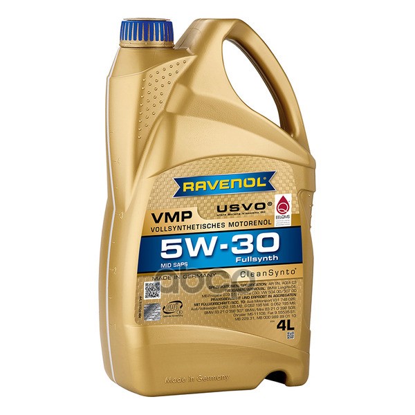 Масло моторное Ravenol VMP 5W-30 синтетическое 4 л 4014835723399 Ravenol арт. 4014835723399