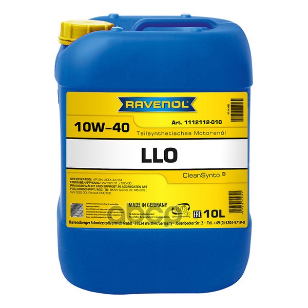 Ravenol Масло моторное LLO SAE 10W-40 (10л)