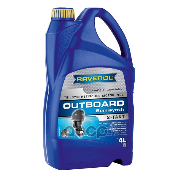 Масло моторное для 2Т лод.моторов Outboardoel 2T teilsynth. (4л) Ravenol арт. 4014835728394