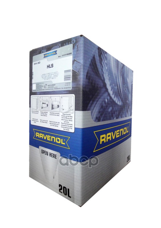 Моторное масло RAVENOL HLS 5W-30 20л, ecobox (1111119B2001888) 4014835773325 Ravenol арт. 4014835773325