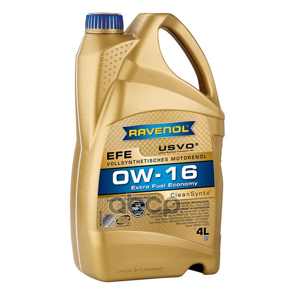 Моторное масло RAVENOL EFE 0W-16 4л (111110300401999) 4014835802698 Ravenol арт. 4014835802698