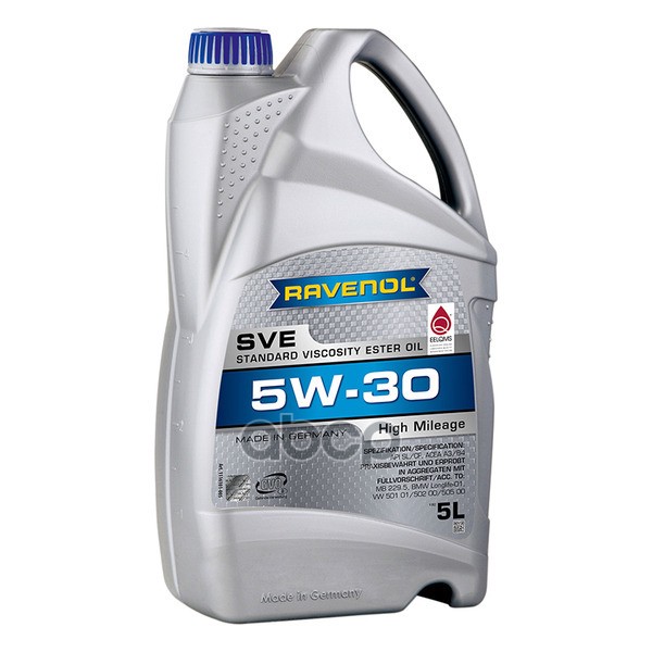 Масло моторное SVE Standard Viscosity Ester Oil SAE 5W-30 (5л) Ravenol арт. 4014835802810