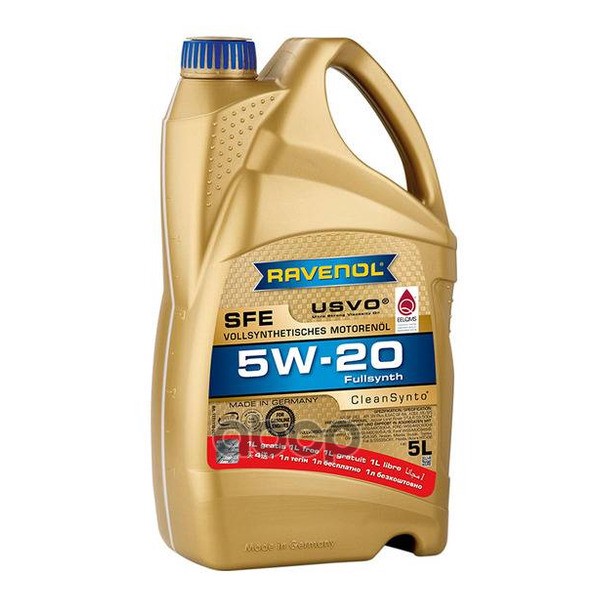 Ravenol АКЦИЯ Моторное масло RAVENOL Super Fuel Economy SFE 5W-20 (5л) 4+1 4014835851627