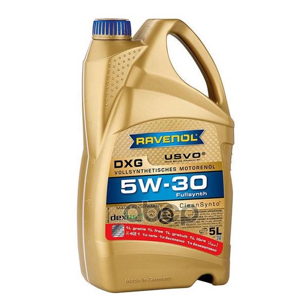 Ravenol АКЦИЯ Масло моторное RAVENOL DXG 5W-30 (5л) 4+1 4014835851689