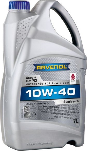 Масло моторное Expert SHPD SAE 10W-40 (7л) Ravenol арт. 4014835853515