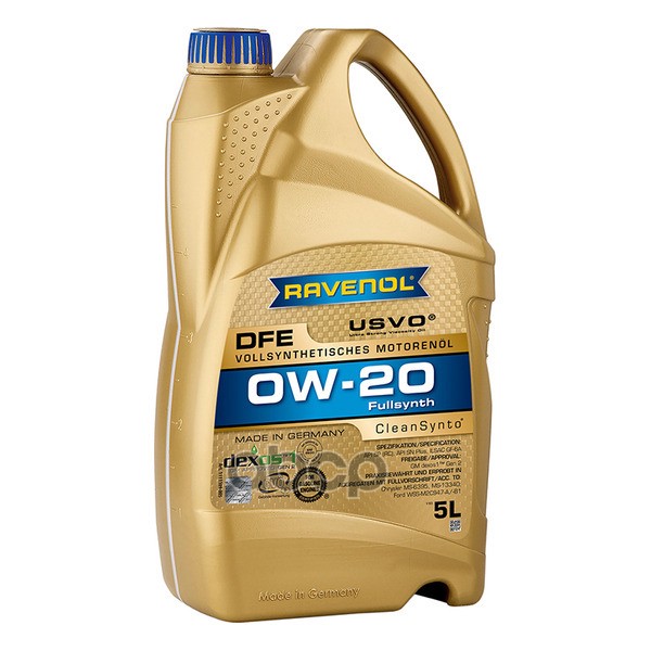 Масло моторное DFE SAE 0W-20 (5л) Ravenol арт. 4014835853799