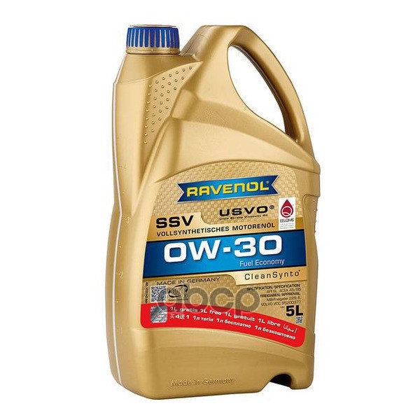 Акция Моторное масло RAVENOL SSV Fuel Economy 0W-30 ( 5л) 4+1 4014835860254 Ravenol арт. 4014835860254