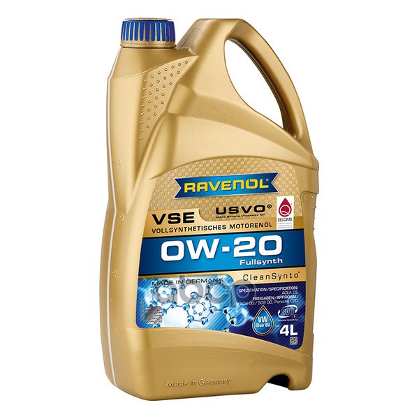 Ravenol Моторное масло RAVENOL VSE 0W-20 4л (111111200401999) 4014835862067
