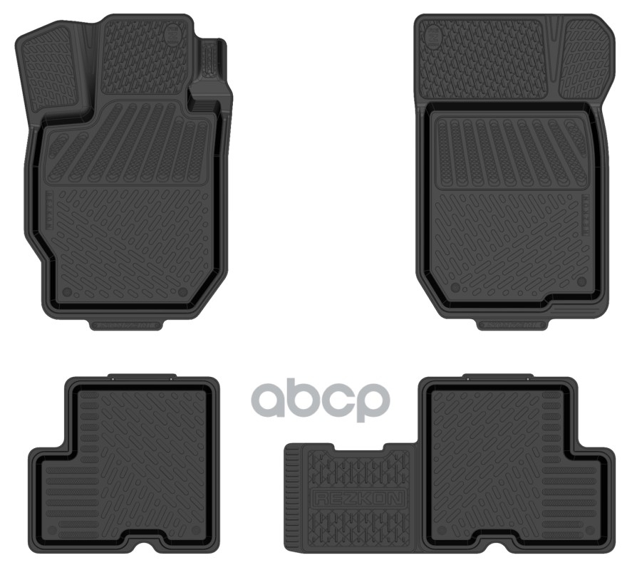 Коврик Салонный Резиновый (Черный) Для Nissan Almera Ваз (13-18) , Rezkon арт. 1025005200