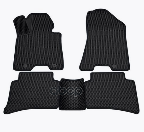 Коврик Салонный Eva Соты Резиновый (Черный) Для Mazda 3 (09-13) Черный Кант, Rezkon арт. 9123010101