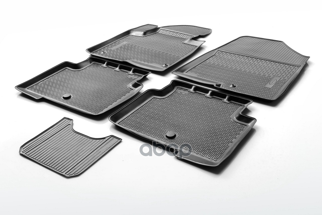 Комплект Автомобильных Ковриков В Салон Chery Tiggo 5 2014- , Полиуретан, С Крепежом, 5 Шт. Rival арт. 0010901001