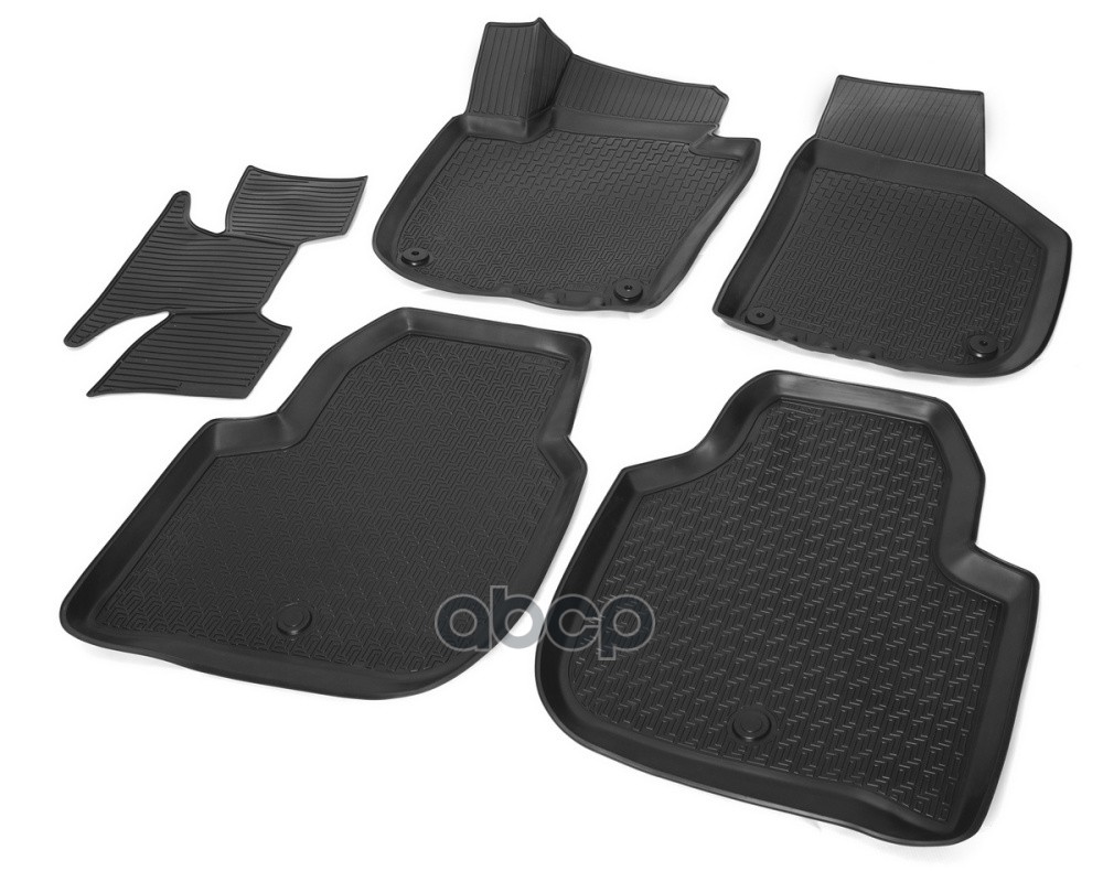 Комплект Автомобильных Ковриков В Салон Skoda Superb Ii Универсал, Лифтбек 2008-2015, Полиуретан, С Крепежом, 5 Шт. Rival арт...