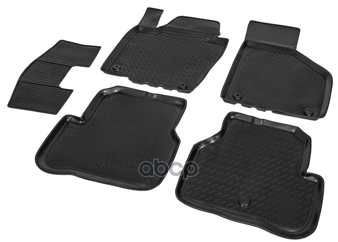 Комплект Автомобильных Ковриков В Салон Volkswagen Passat B7 Седан, Универсал 2010-2015, Полиуретан, С Крепежом, 5 Шт. Rival ...