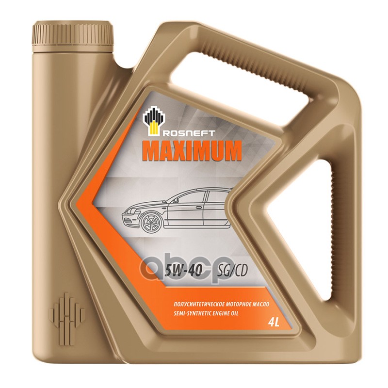 Rosneft Масло моторное Rosneft Maximum 5W-40 полусинтетическое 4 л 40816742