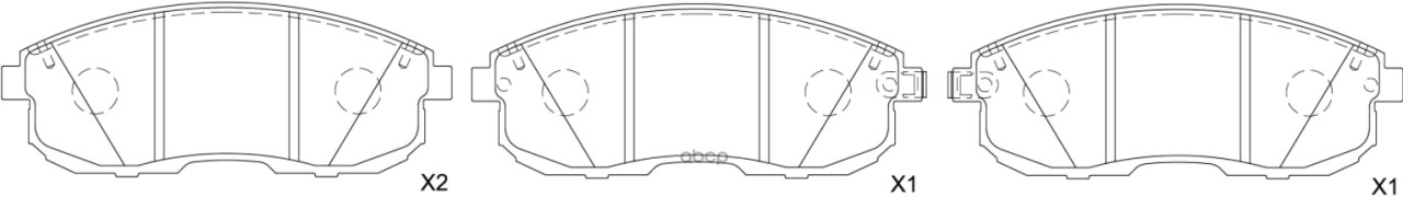 Колодки тормозные передние (NISSAN JUKE F15, TEANA I-II, MAXIMA J30, A32, TIIDA, SUZUKI SX-4) BP22474 SB Nagamochi арт. BP22474