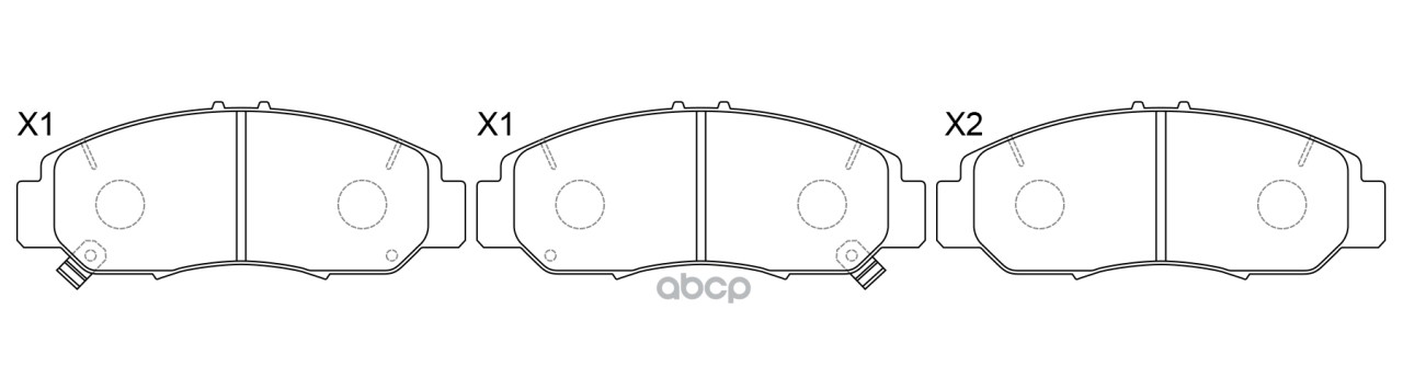 Колодки тормозные дисковые передние к-т HONDA CIVIC 1.8 2005 - 2012  HONDA STREAM 1.7 2001 - по наст SB Nagamochi арт. bp28465