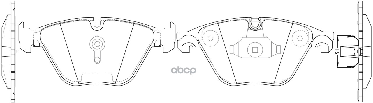 Колодки тормозные дисковые передние к-т BMW 520d 07.13~06.14 F11 (MUE)   Eng: 2.0L N47D20C  BMW 640i SB Nagamochi арт. bp32512
