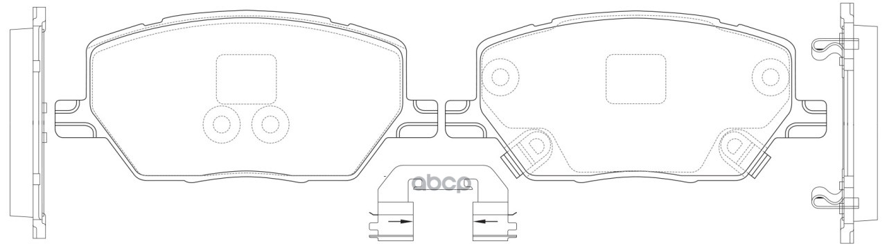 Колодки тормозные дисковые передние к-т FIAT 500X 1.6 2.0 14-/ 1.4 2.4 15-/ JEEP Renegade 1.4 1.6 2. SB Nagamochi арт. bp41005