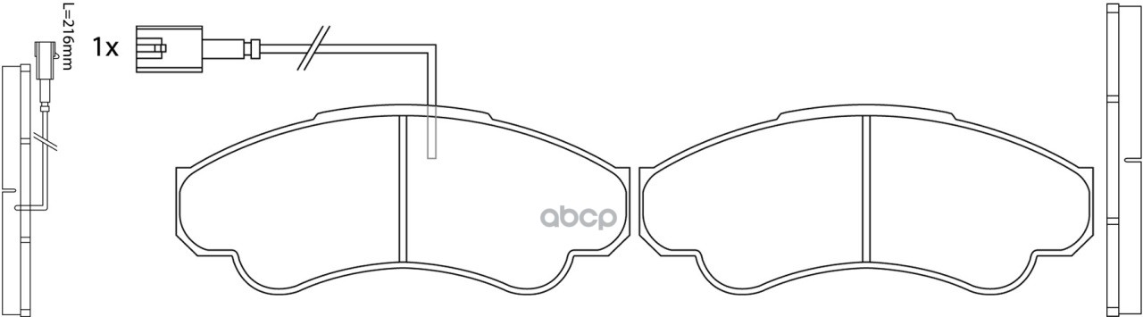 Колодки тормозные дисковые передние (комплект с датчиками износа) SB Nagamochi арт. BP42220W