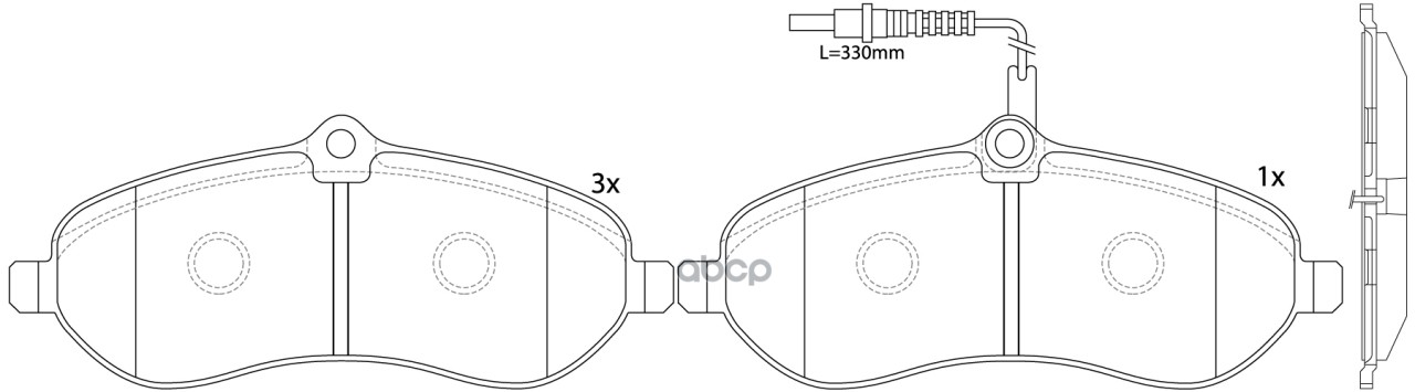 Колодки тормозные CITROEN Jumper III 07.07-, CITROEN Jumpy III 07.07-03.16, PEUGEOT Expert II 01.07-04.16 BP42531W SB Nagamoc...