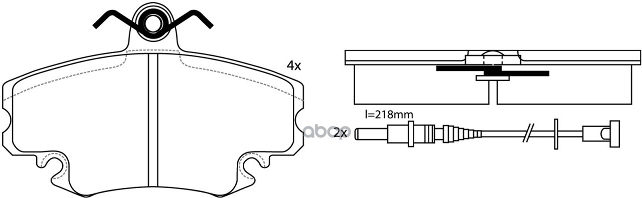 Колодки тормозные передние RENAULT LOGAN 04-/SANDERO 08-/CLIO 91- BP43284W SB Nagamochi арт. BP43284W