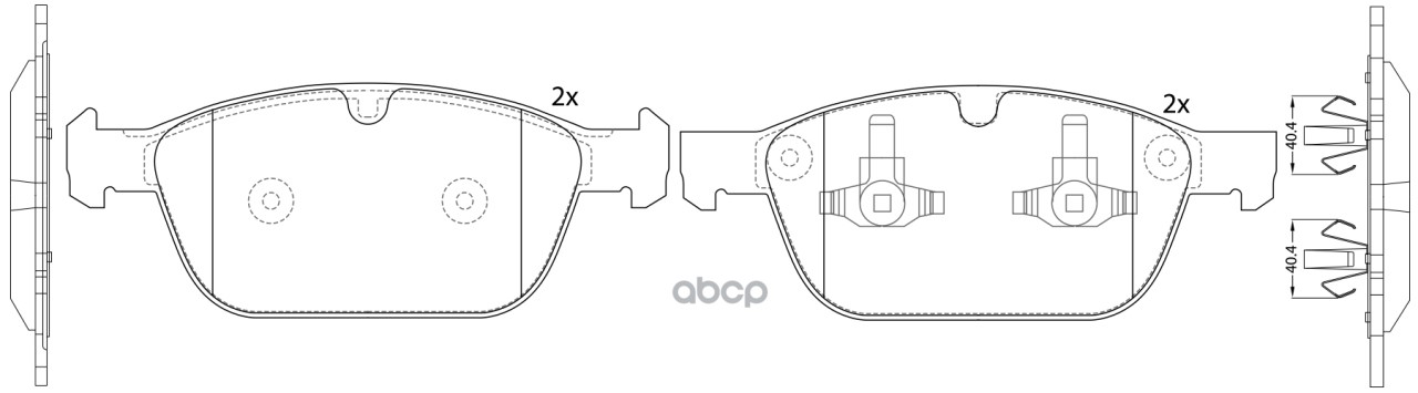 Колодки тормозные дисковые передние к-т Volvo XC60 2008- SB Nagamochi арт. bp45571