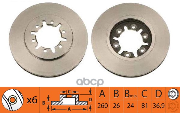Диск Тормозной Nissan Np300 01.08-11.21 Lcd22s , 2.4L Ka24, Nissan Pickup 01.97-12.06 D22 , Br22112t SB Nagamochi арт. BR22112T
