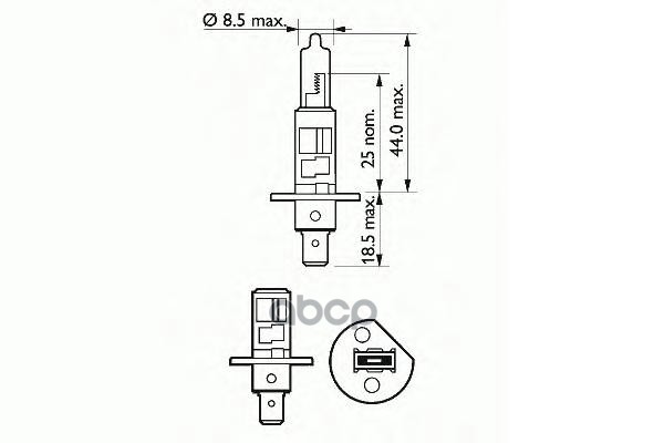 Лампа Накаливания H1 White 12V 55W P14 5S SCT арт. 202037