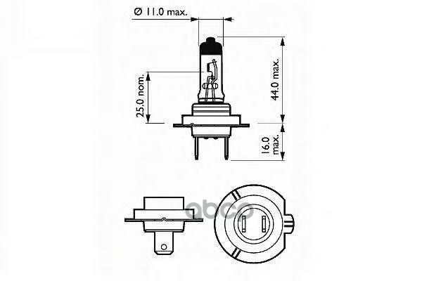 Лампа Накаливания H7 White 12V 55W Px26d SCT арт. 202136