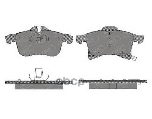 колод. торм.задн. OPEL ASTRA G/H/ZAFIRA A/B 05-/08-/MERIVA A/B 05-/10- SCT арт. sp493