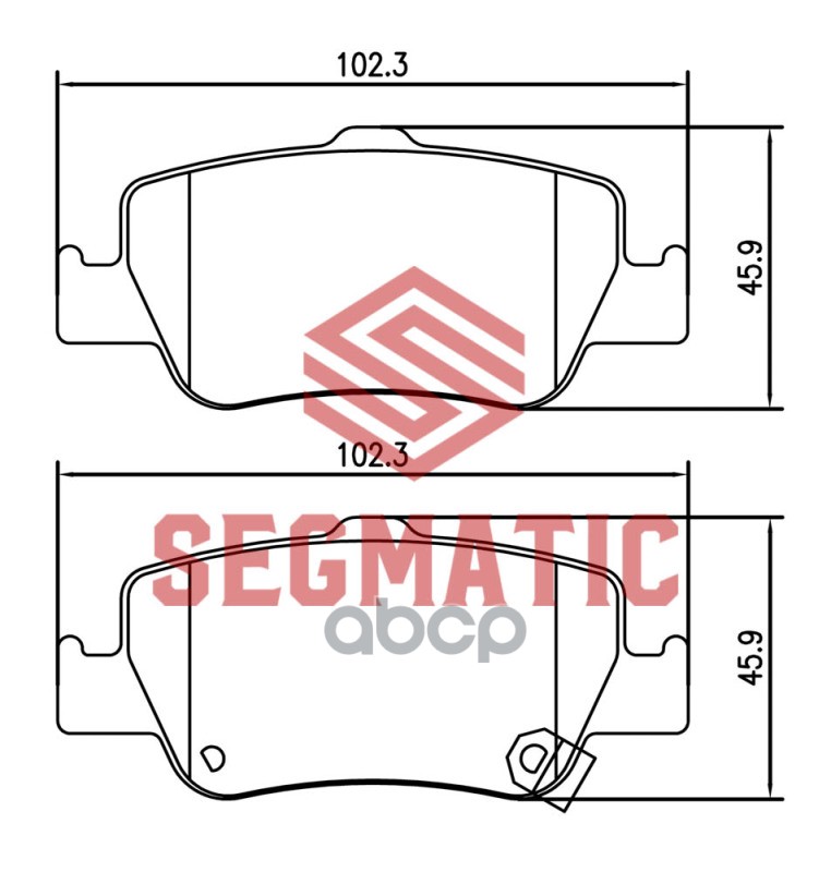 Колодка Торм Диск Зад Toyota Corolla 1.6 2007-2012  Toyota Auris 1.6 2007-2012 SEGMATIC арт. SGBP2604