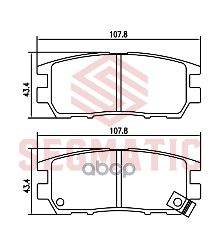 Колодка Торм Диск Зад Mitsubishi Montero Sport 3.0 1998 - По Наст. Время, Mitsubishi Delica 3.0 200 Segmatic Sgbp2715 SEGMATI...